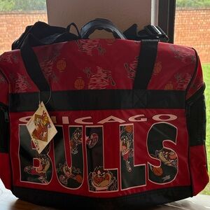 Avon Taz Red and Black Chicago Bulls Duffel Bag